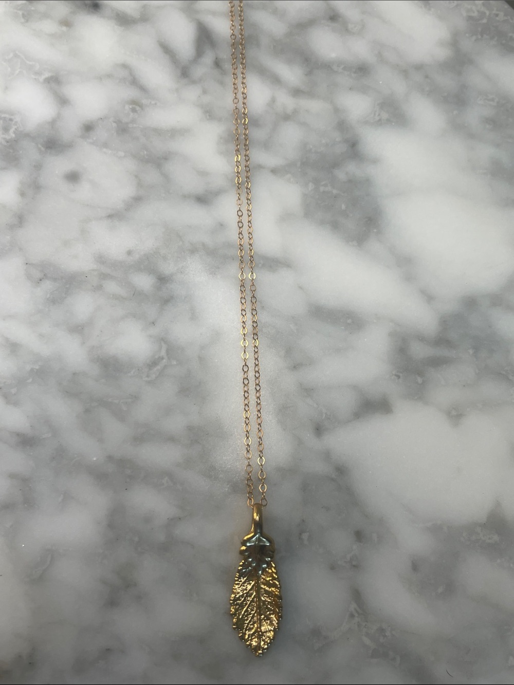 Gold Leaf Pendant Necklace - Women Jewelry gold filled